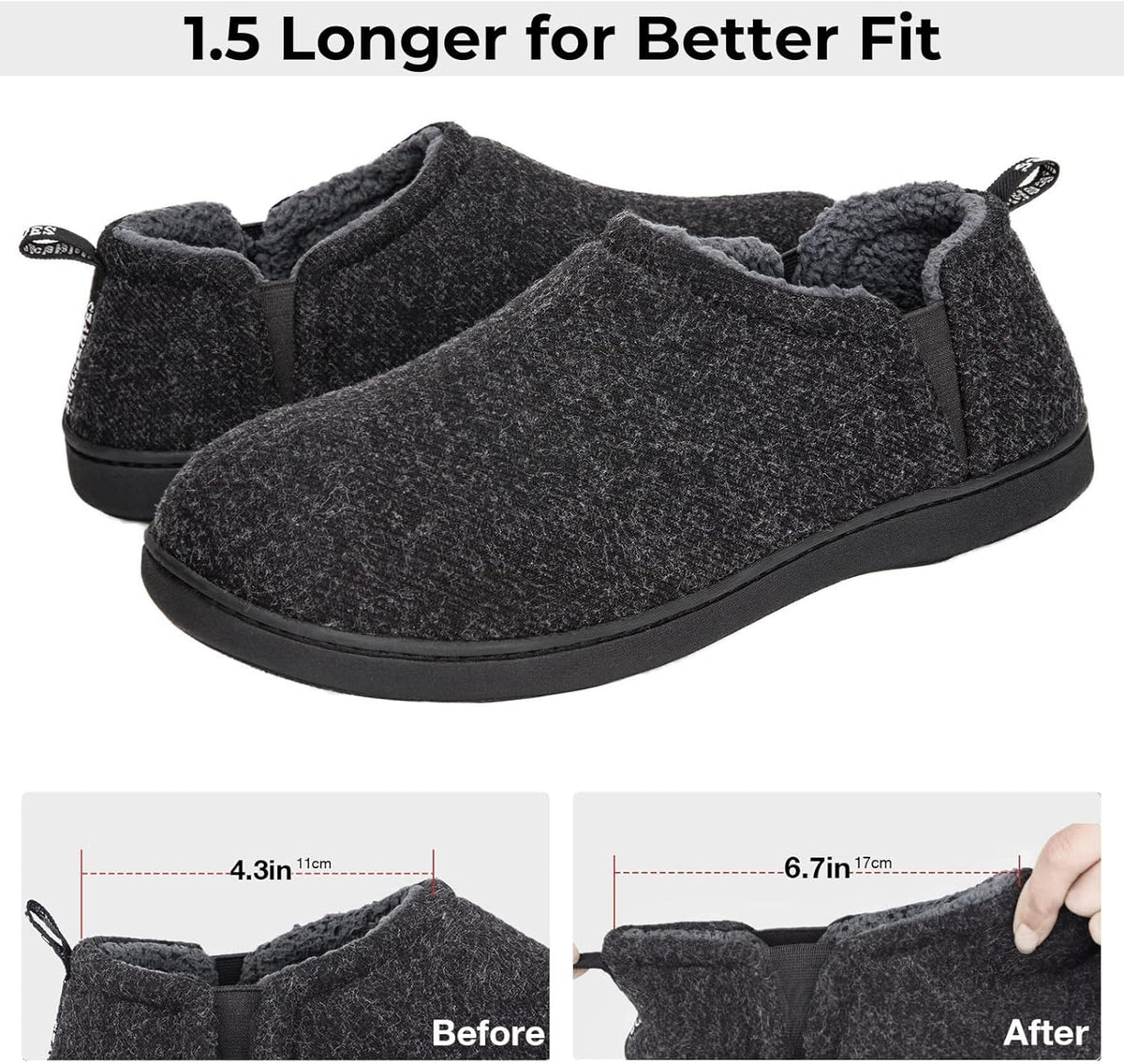 Warme winter pantoffels voor heren