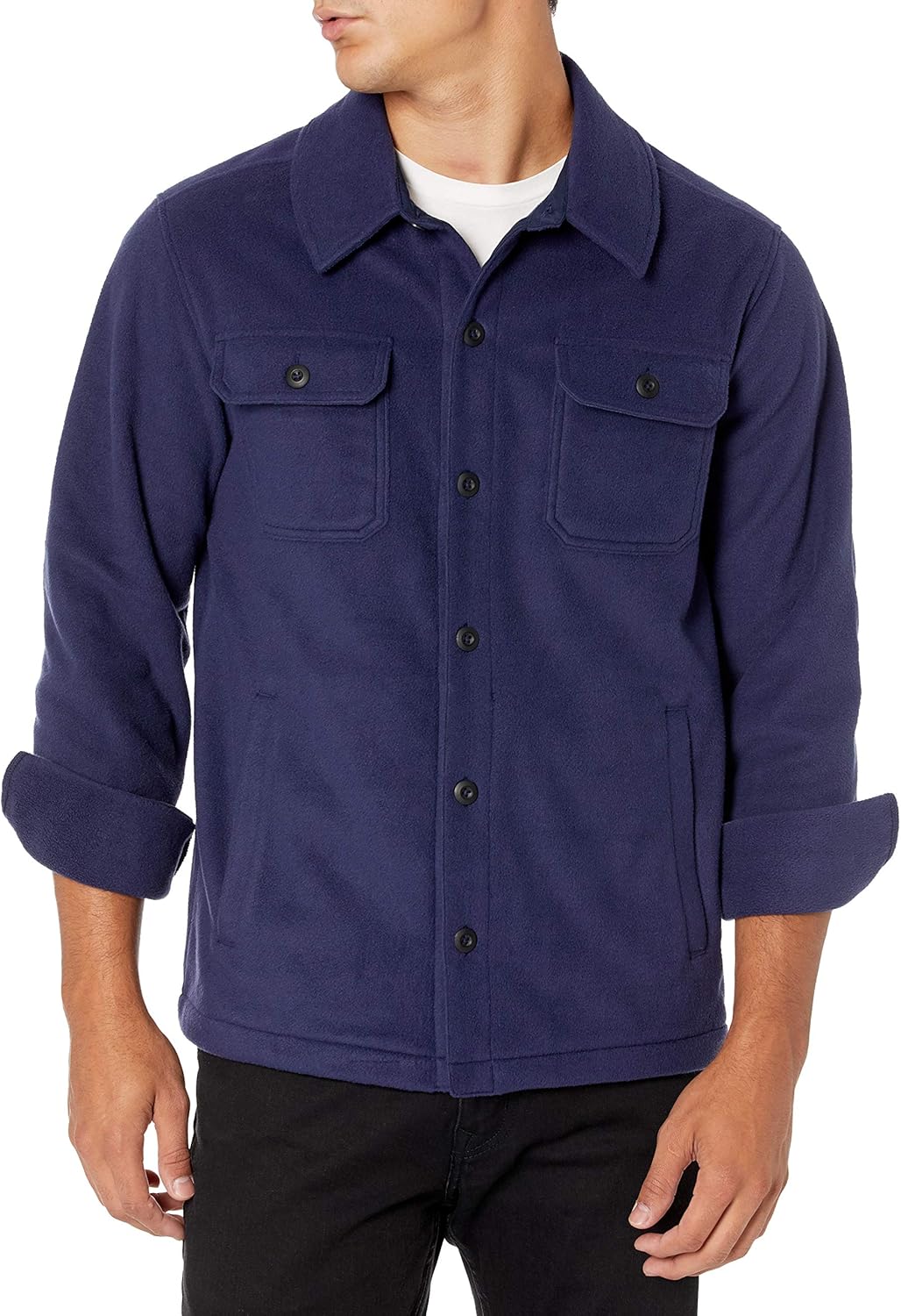 Heren fleece overhemd