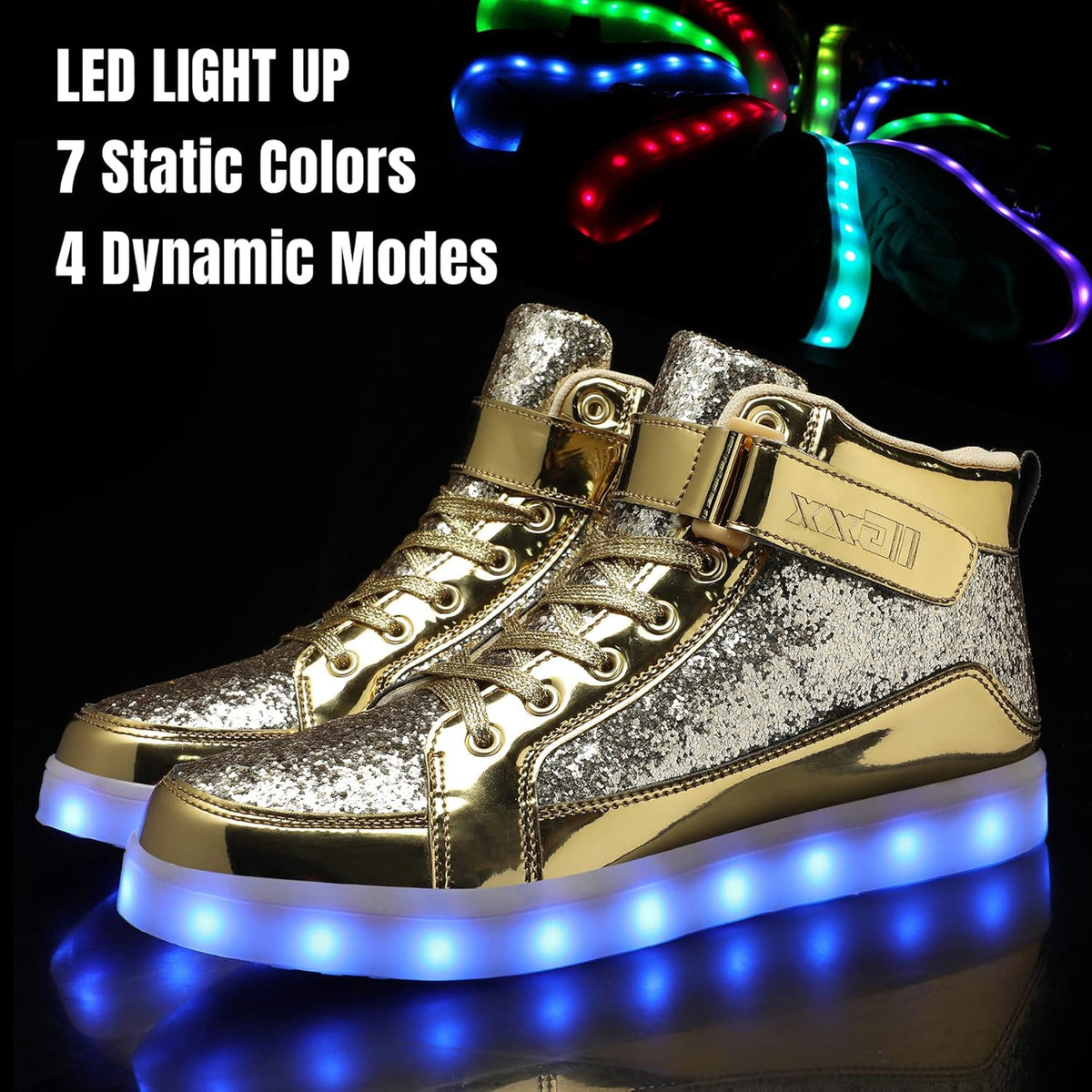 LED sneakers met oplaadbare verlichting