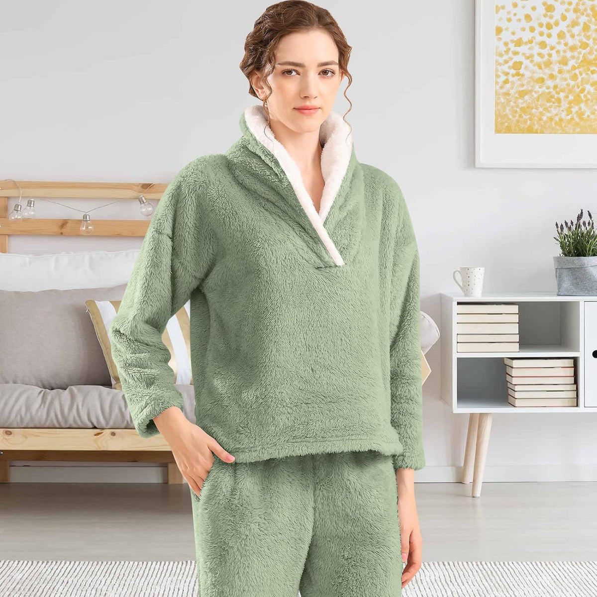 Fluffy Pyjama Set voor Dames