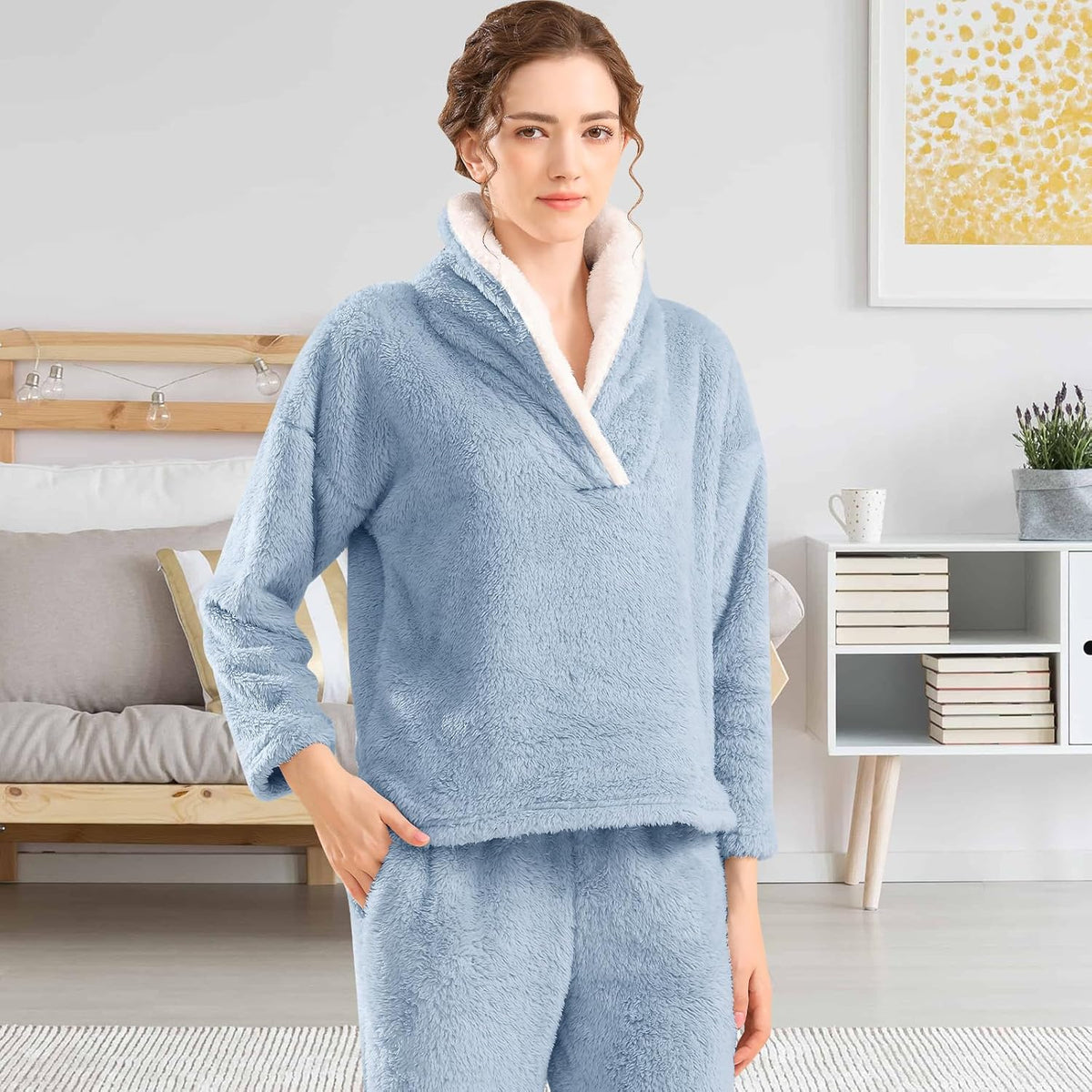Fluffy Pyjama Set voor Dames