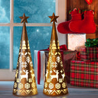 LED kegel tafeldecoratie set (2 stuks)