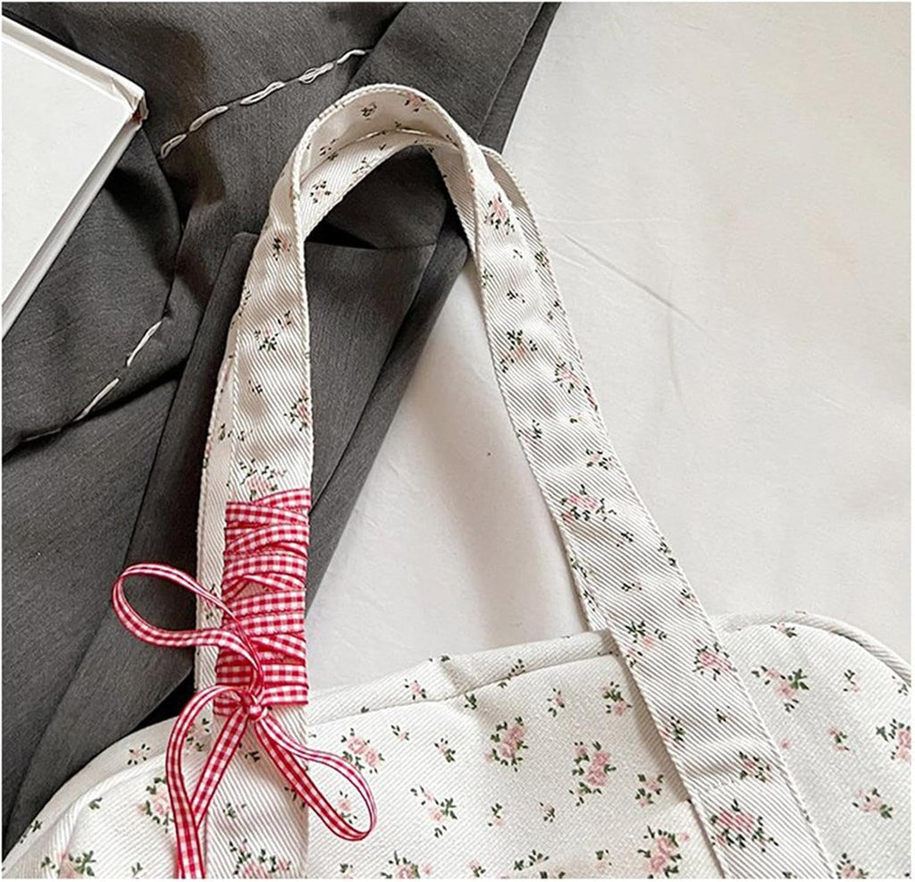 Bow duffle bag – grote canvas weekendtas met lintenaccent