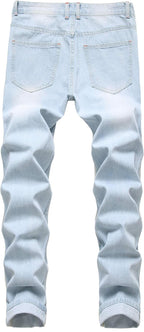 Heren slim-fit ripped jeans