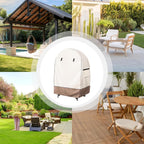 Eivorm stoel cover met dubbele rits
