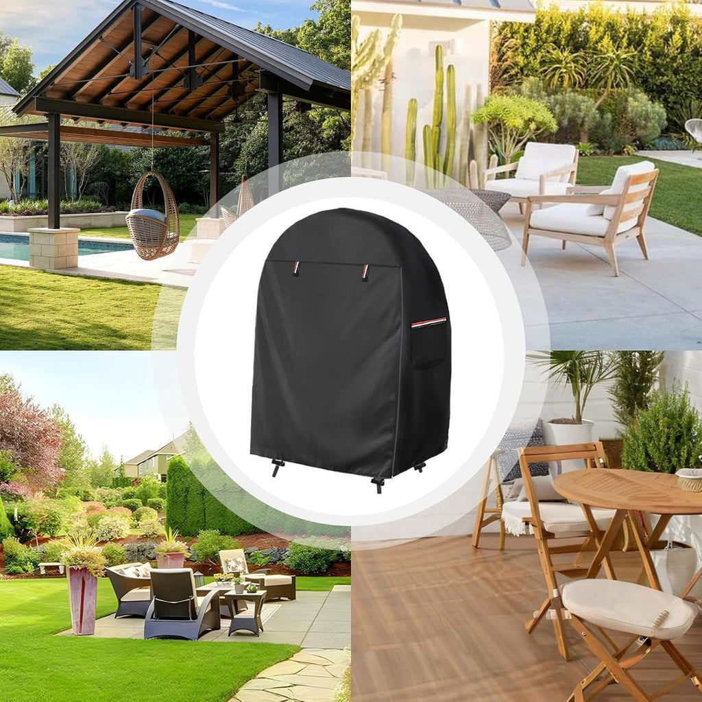 Eivorm stoel cover met dubbele rits