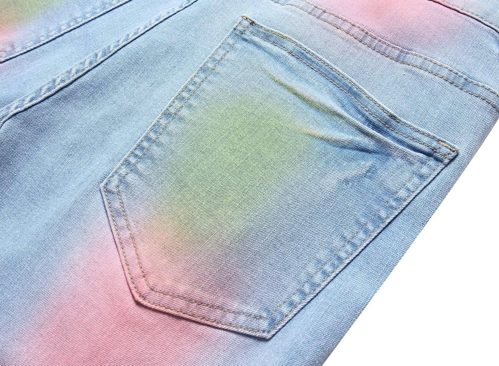 Heren slim-fit ripped jeans