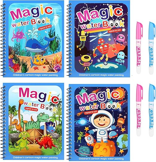 Set van 4 herbruikbare waterkleurboeken
