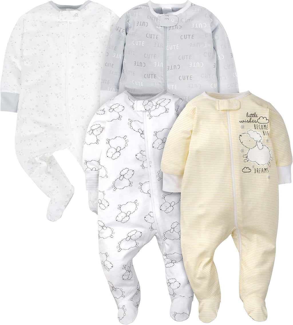Gerber baby slaappakje voor jongens met voetjes