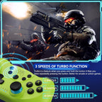 Draadloze switch-controller met hall effect joysticks en turbo-functie