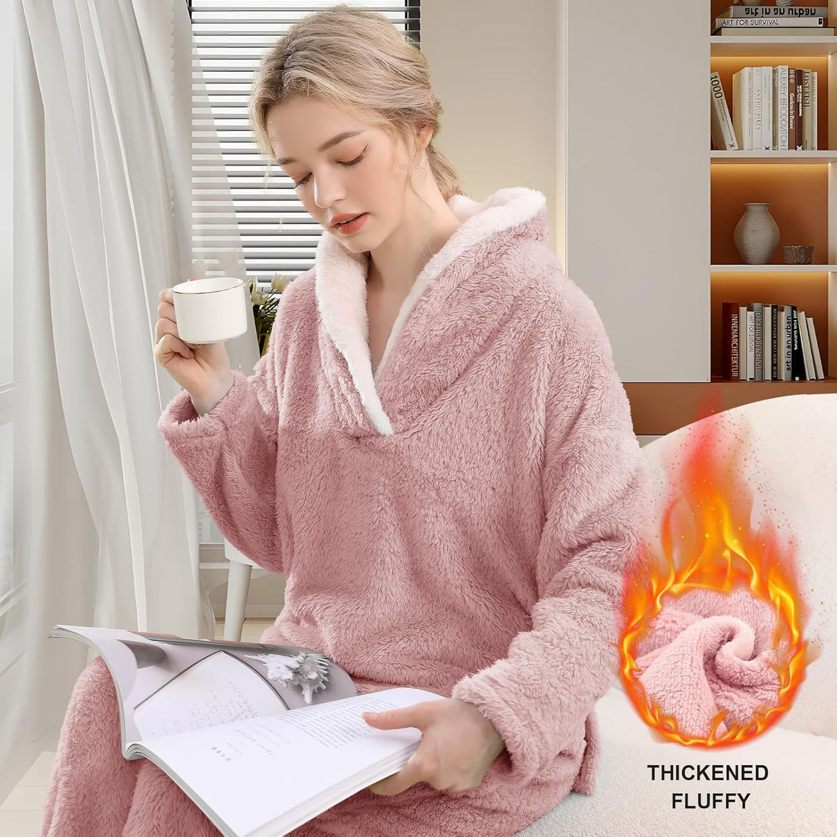 Fluffy Pyjama Set voor Dames