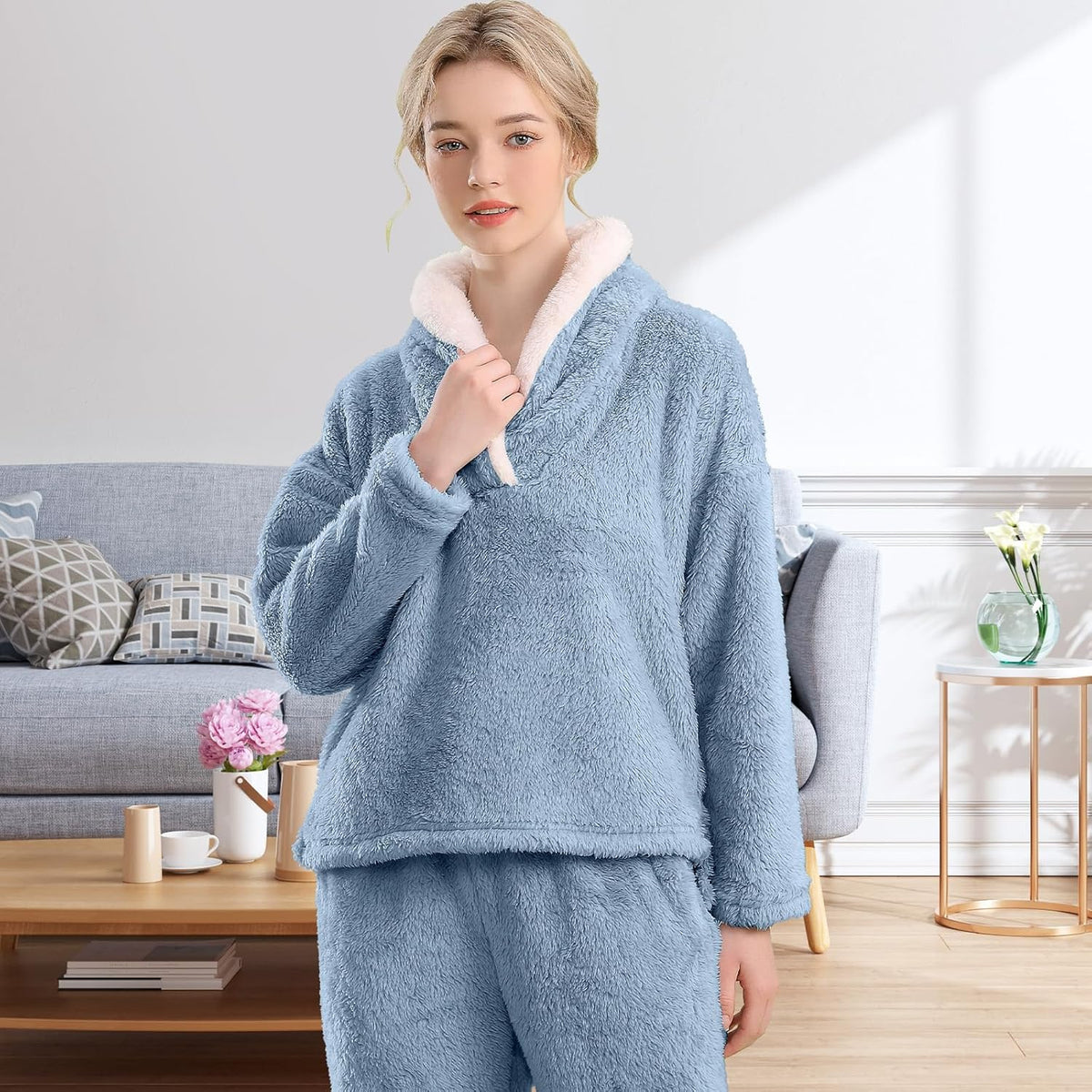 Fluffy Pyjama Set voor Dames