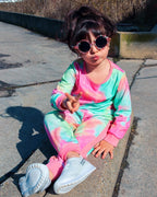 Warme baby sweater set voor meisjes