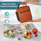 Set glazen voedselopslagcontainers met deksels, 8-delige set