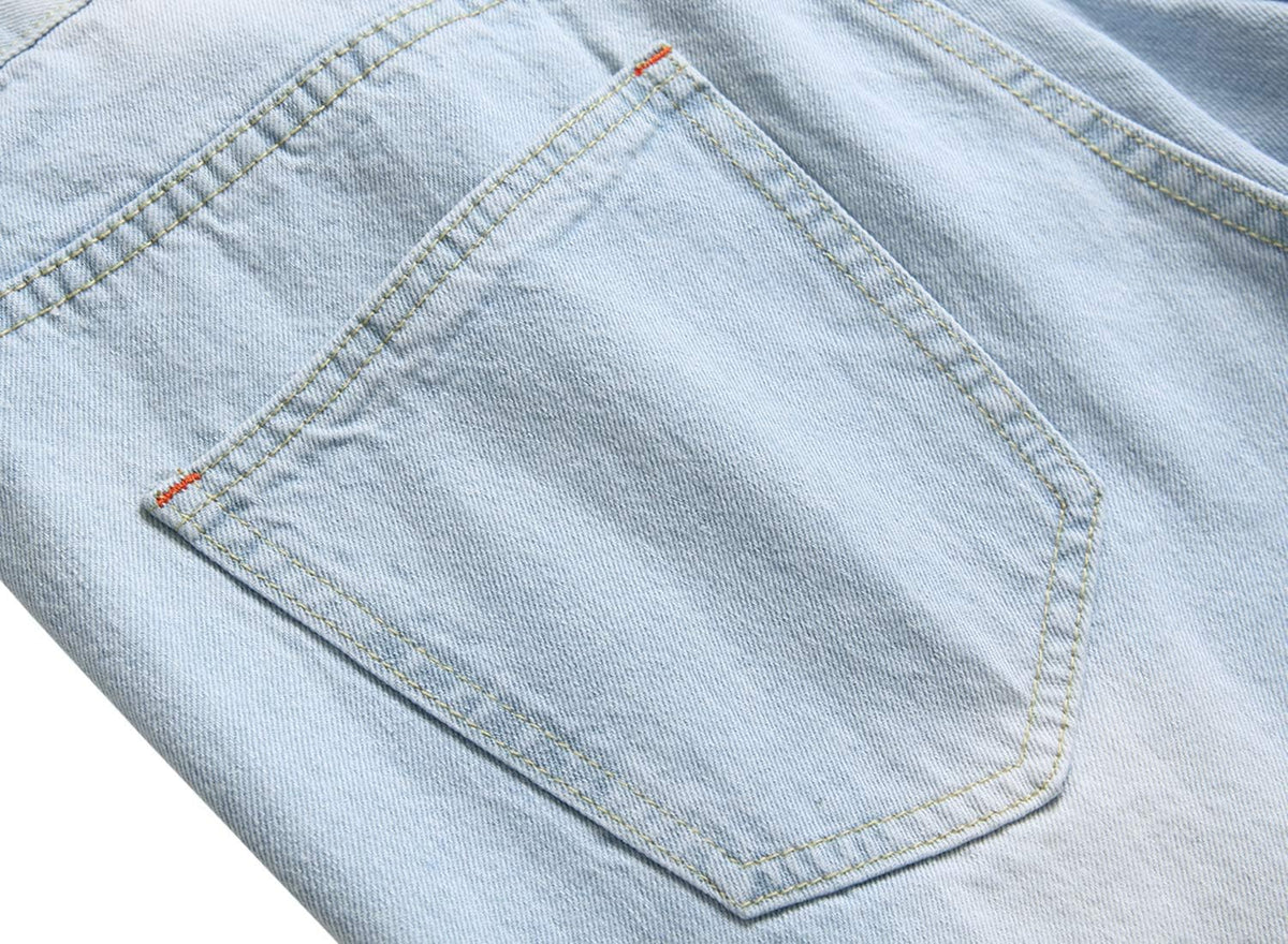 Heren slim-fit ripped jeans