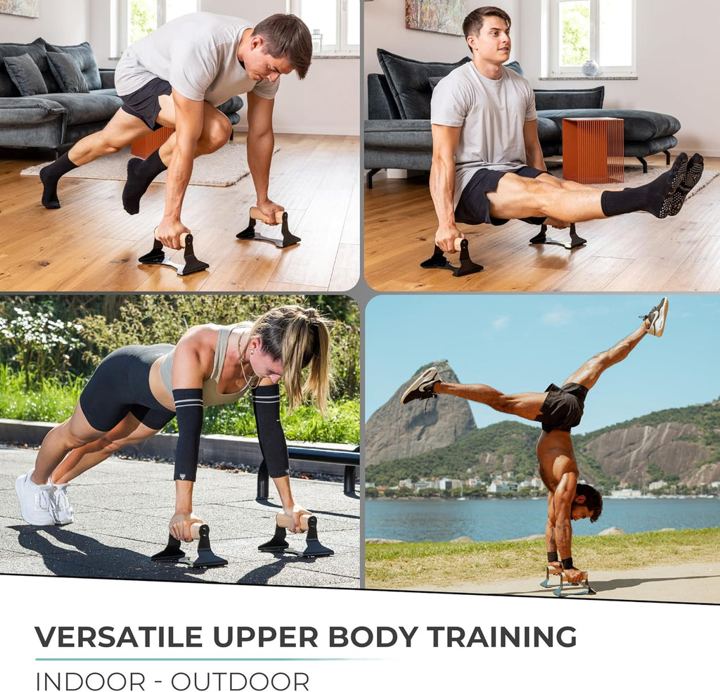 Zware houten push-up handvatten
