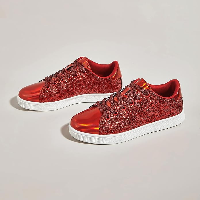 Sprankelende lace-up mode dames sneakers