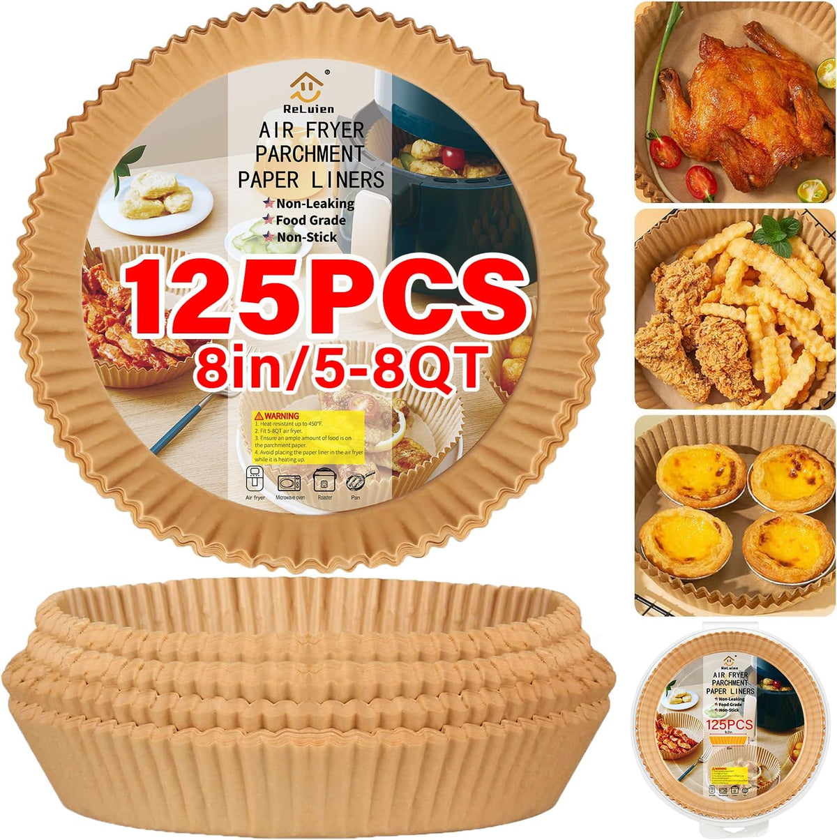 Antiaanbak wegwerp airfryer liners