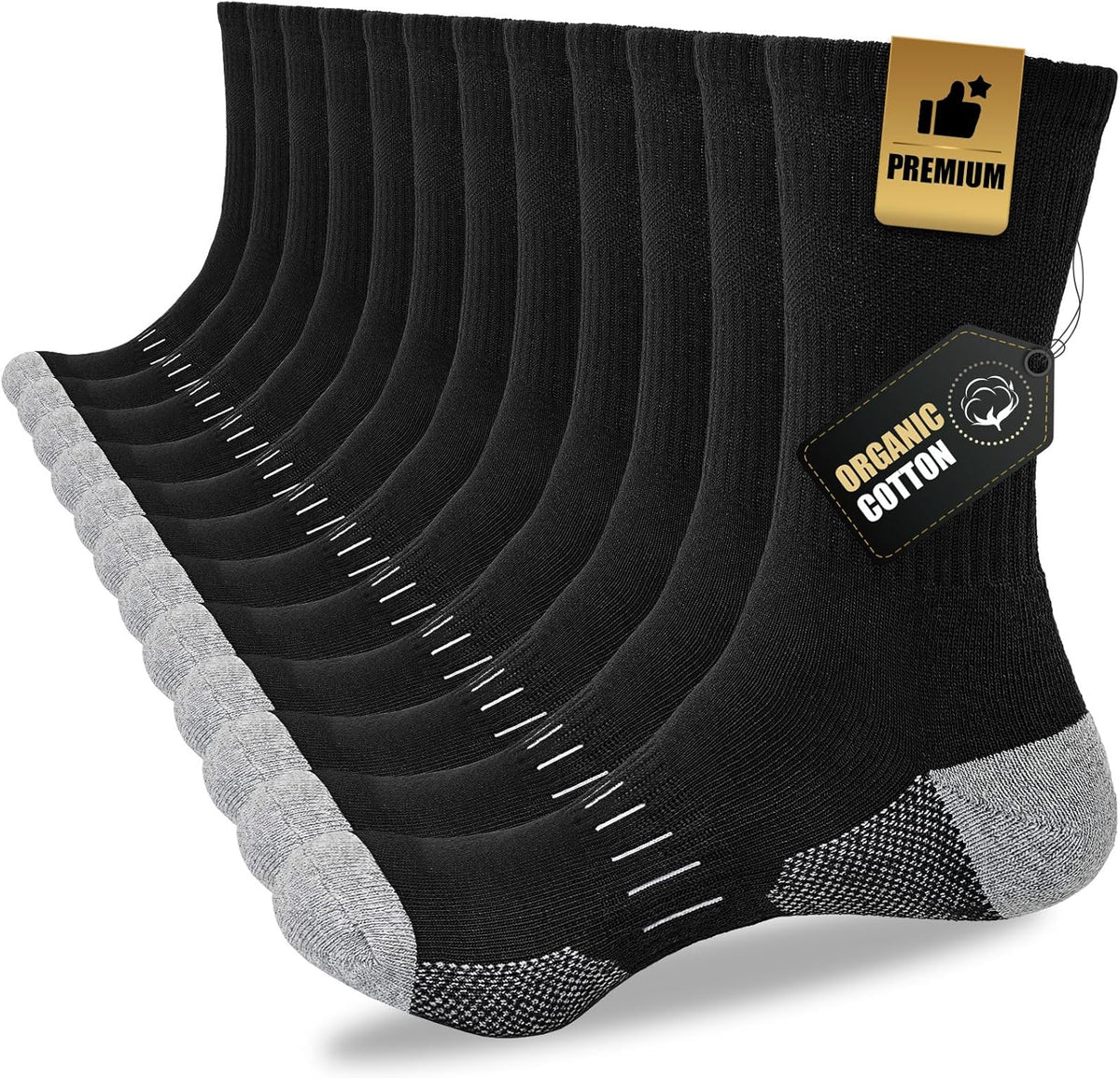 Heren crew sokken (6 paar)