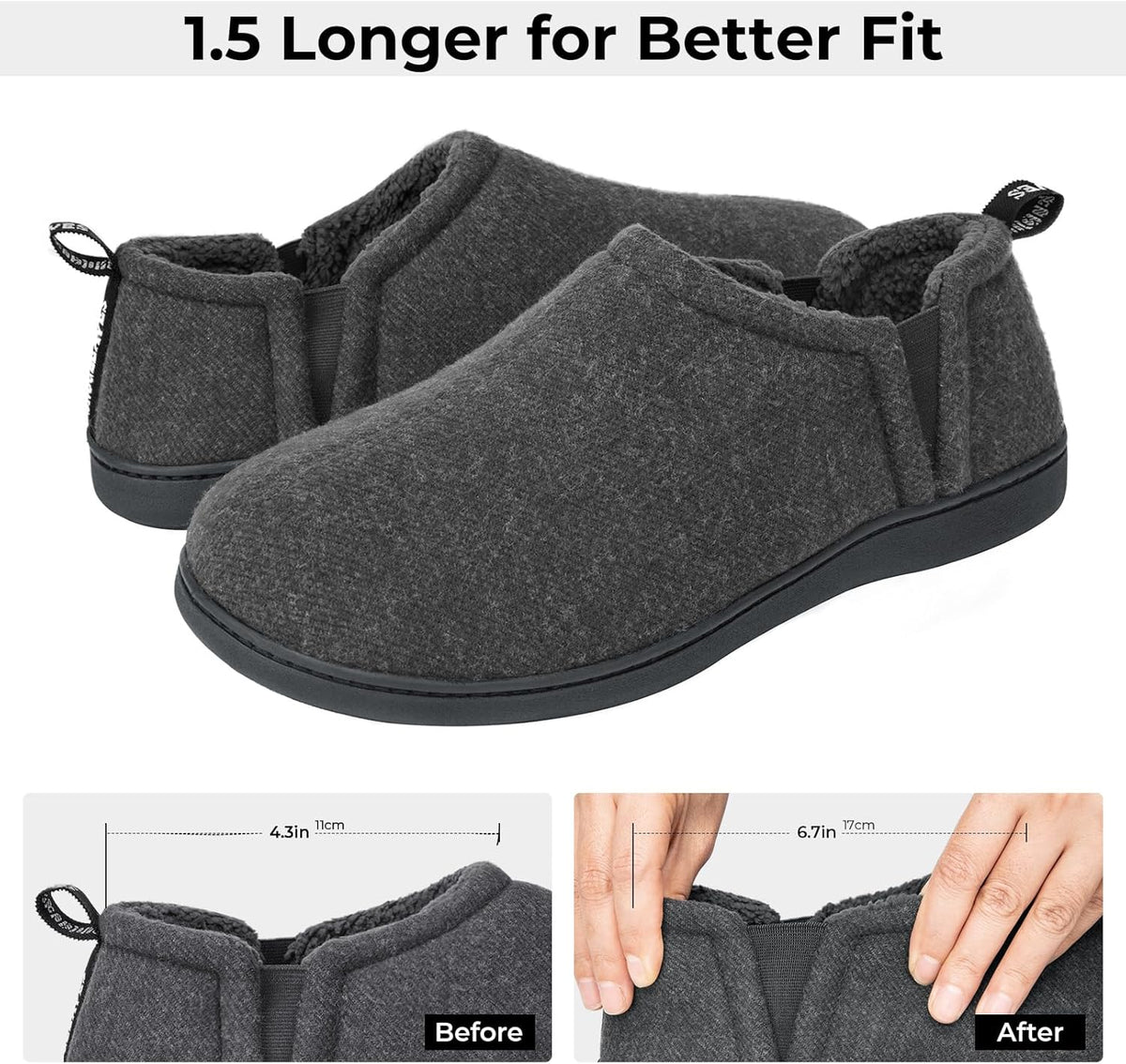Warme winter pantoffels voor heren