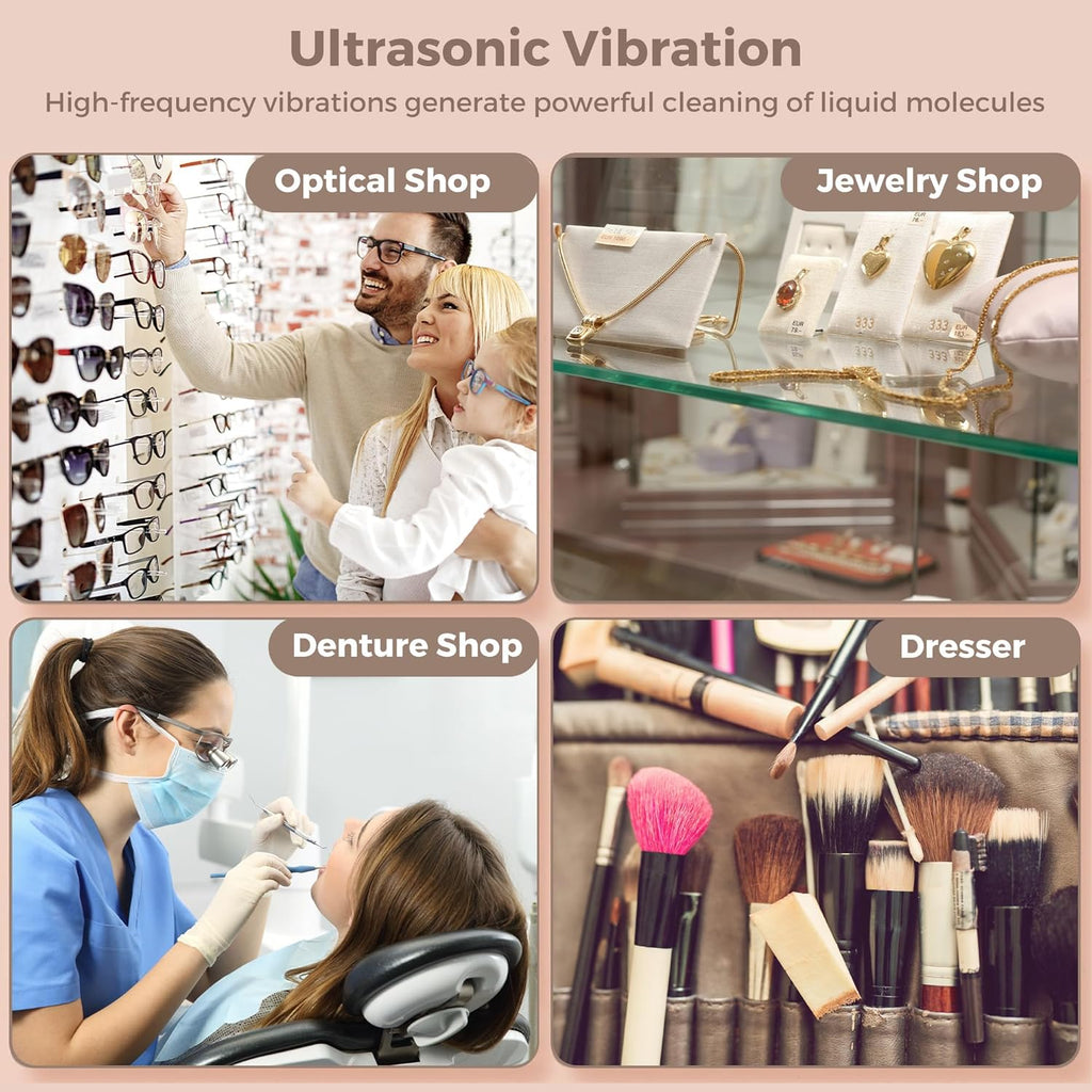 Ultrasone sieradenreiniger 650ml met horhouder