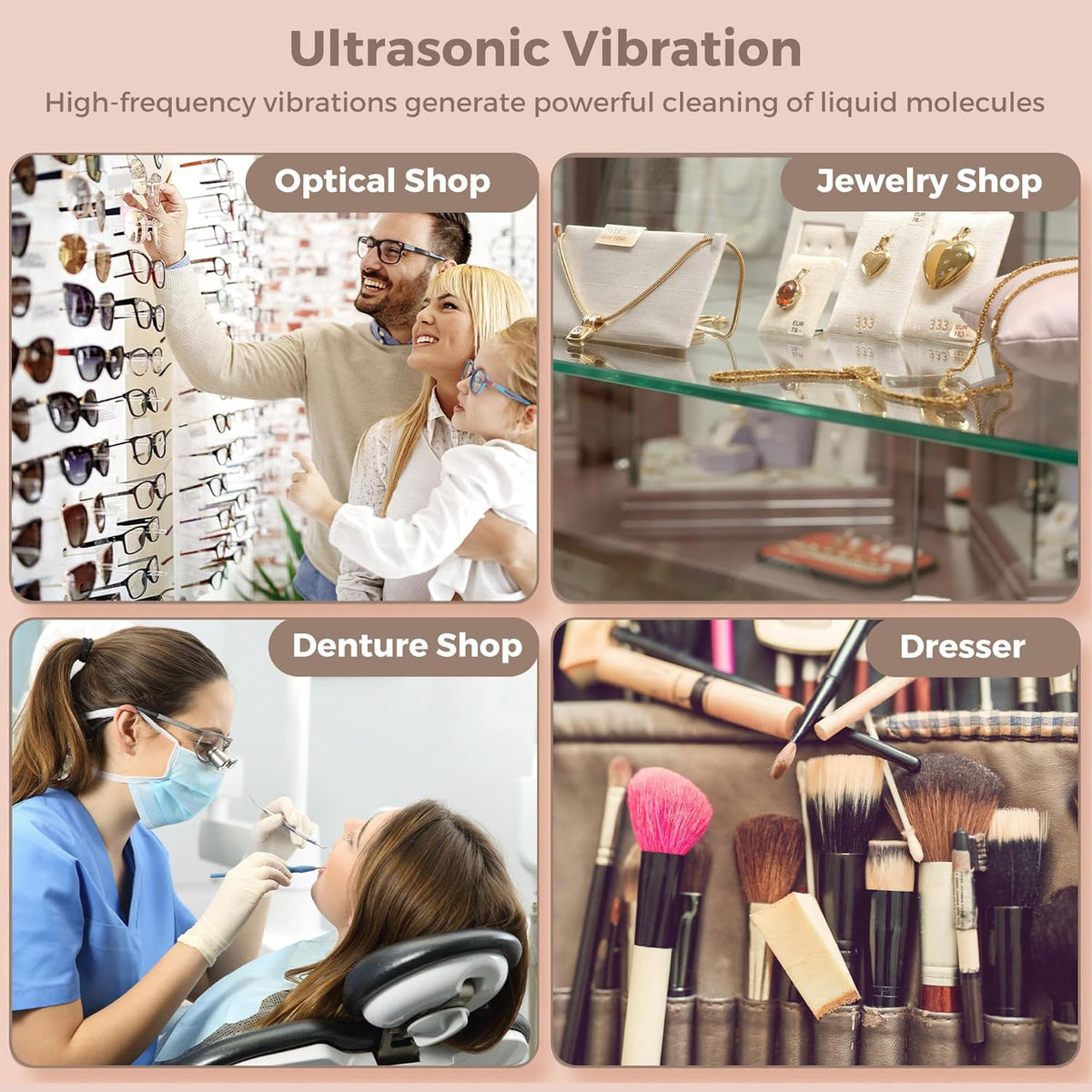 Ultrasone sieradenreiniger 650ml met horhouder