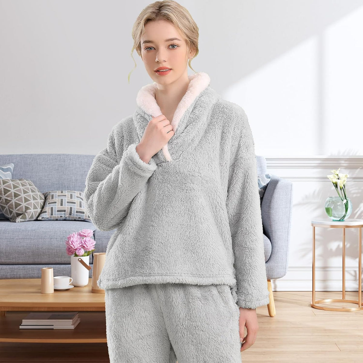 Fluffy Pyjama Set voor Dames