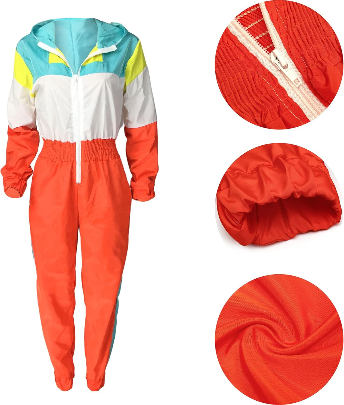 Retro dames windbreaker jumpsuit