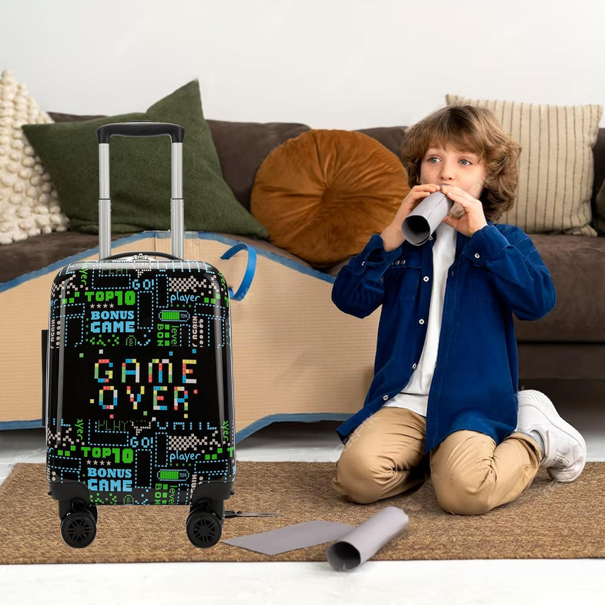 Kinder bagage set 5-delig met hard shell en spinnerwielen