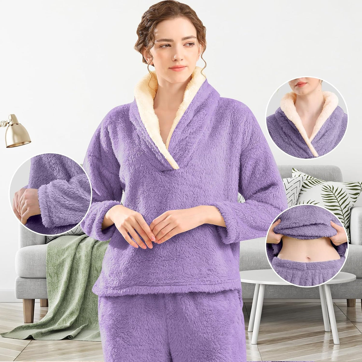 Fluffy Pyjama Set voor Dames