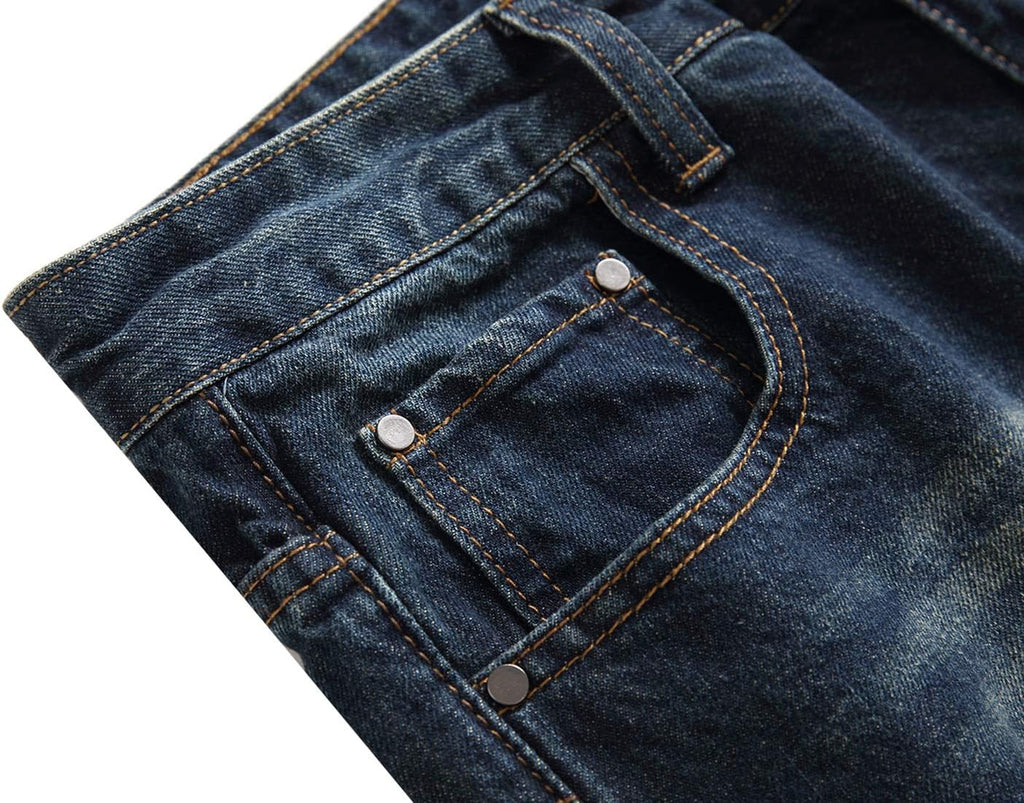 Heren slim-fit ripped jeans