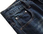 Heren slim-fit ripped jeans