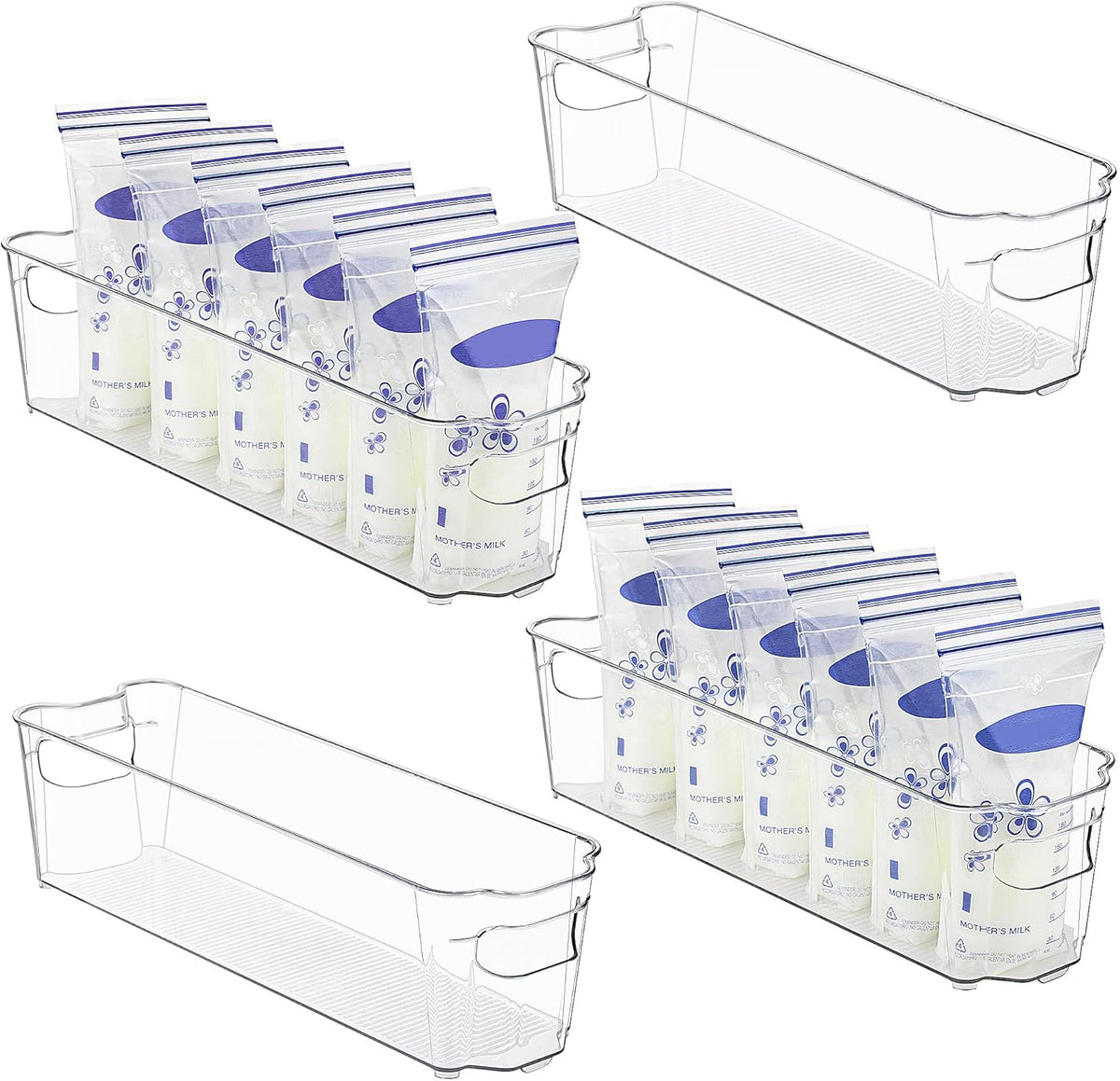 Transparante opbergboxen voor de koelkast (4 stuks)