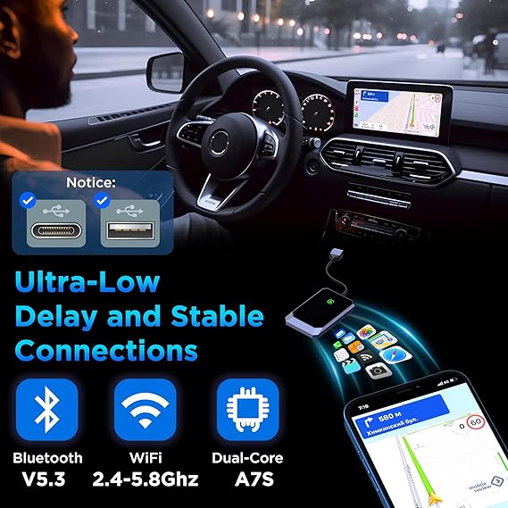 Adapter voor draadloze CarPlay