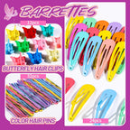 Set met elastische haarbanden en accessoires in meerdere kleuren