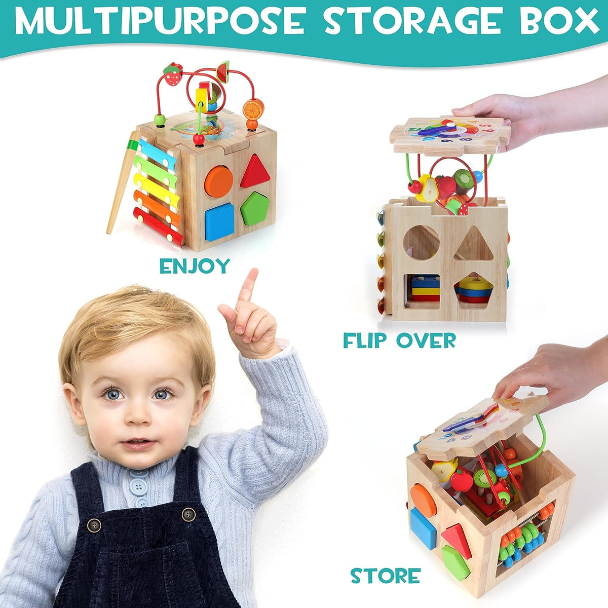 8-in-1 montessori speelkubus