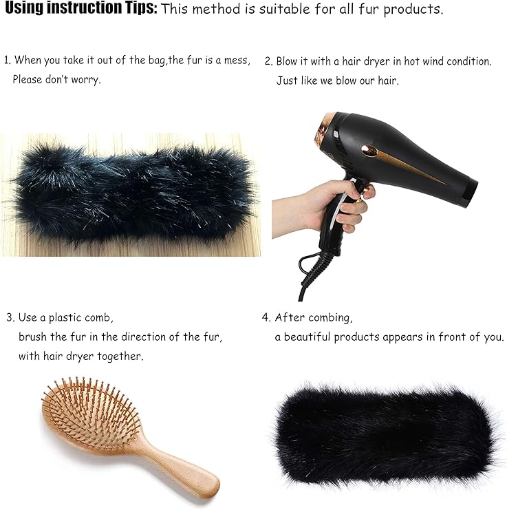 Winter haarband van imitatiebont
