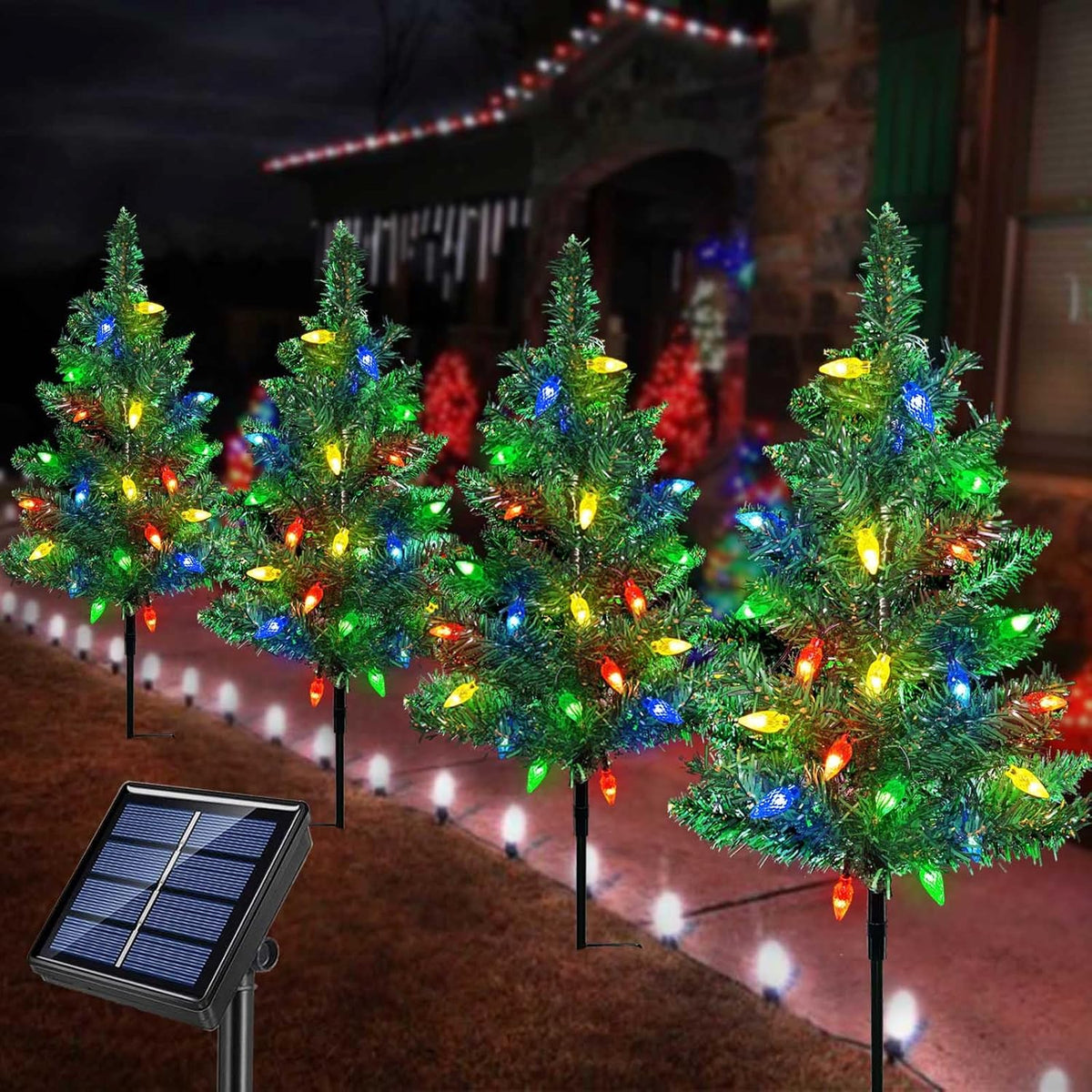 Solar kerstboom padverlichting