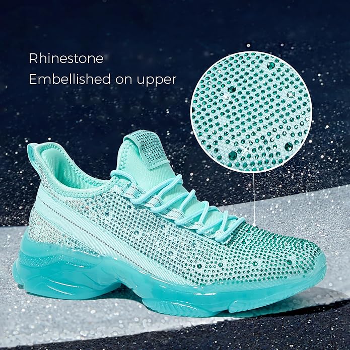 Sprankelende rhinestone slip-on sneakers