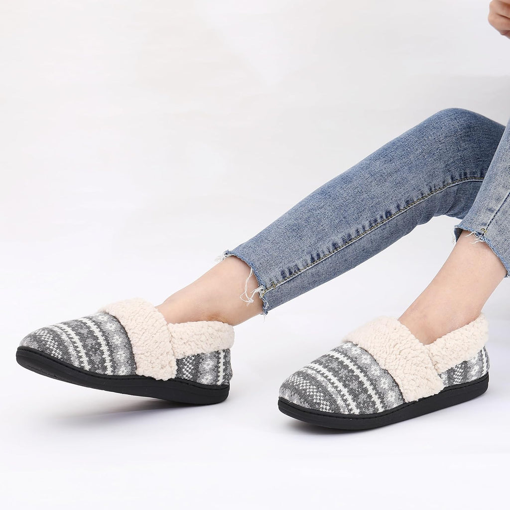 Winterse gebreide pantoffels