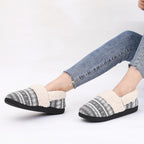 Winterse gebreide pantoffels