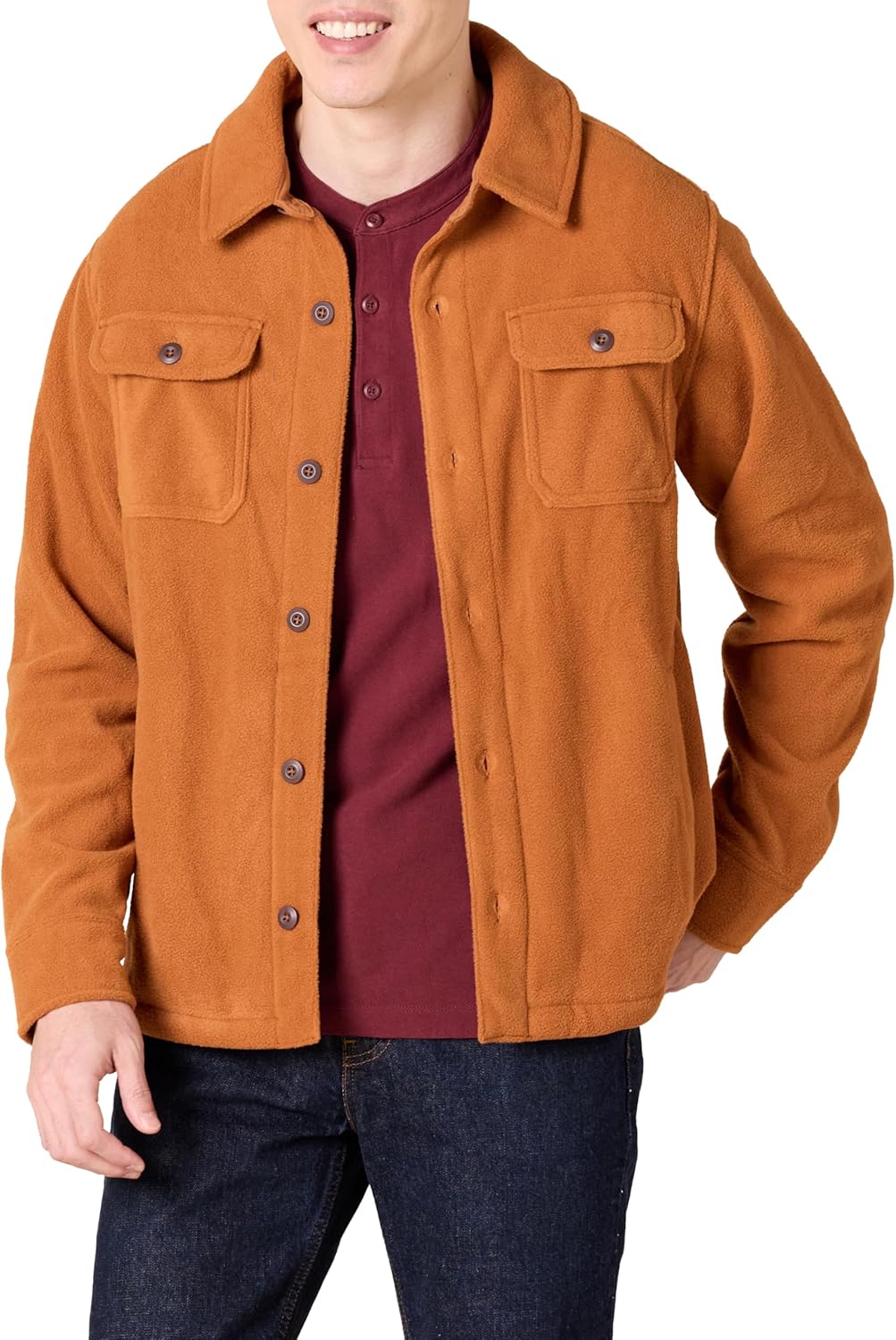 Heren fleece overhemd