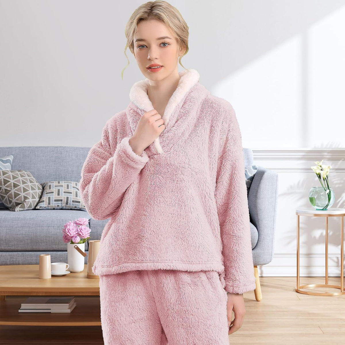 Fluffy Pyjama Set voor Dames