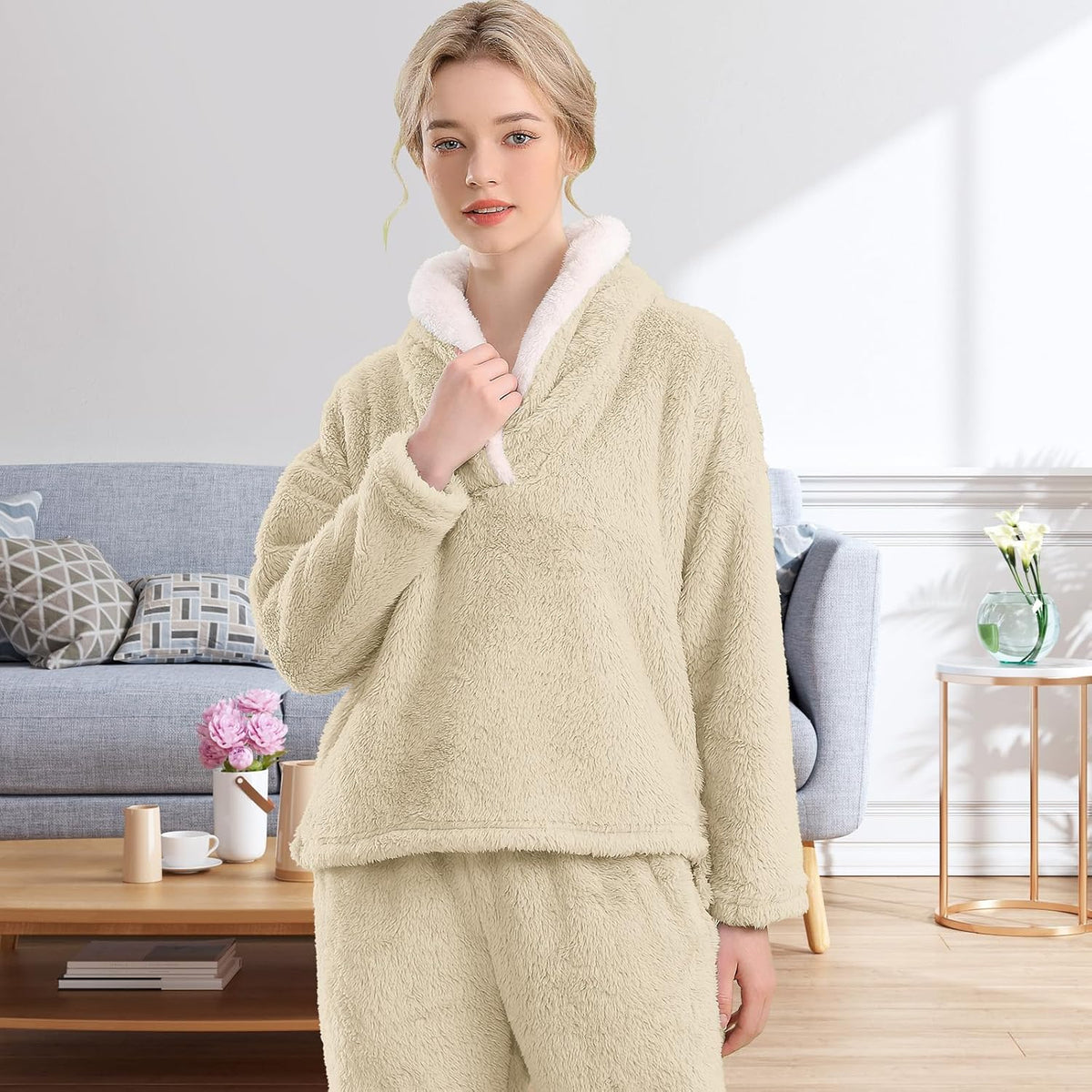Fluffy Pyjama Set voor Dames