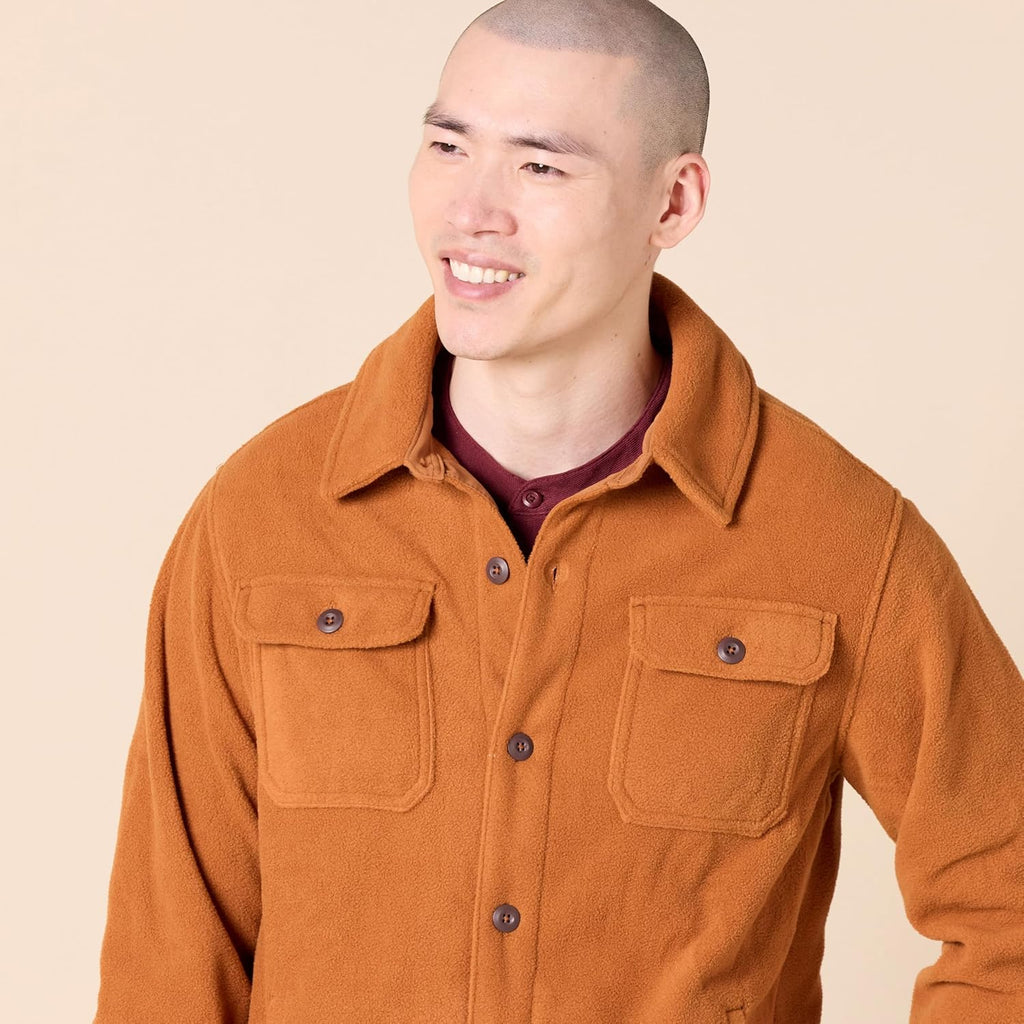 Heren fleece overhemd