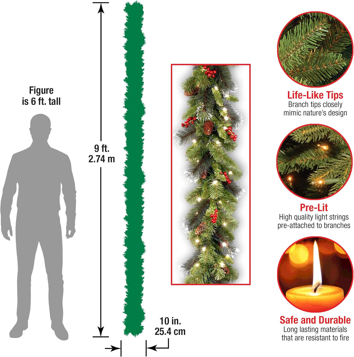 Kerstslinger met lichtjes