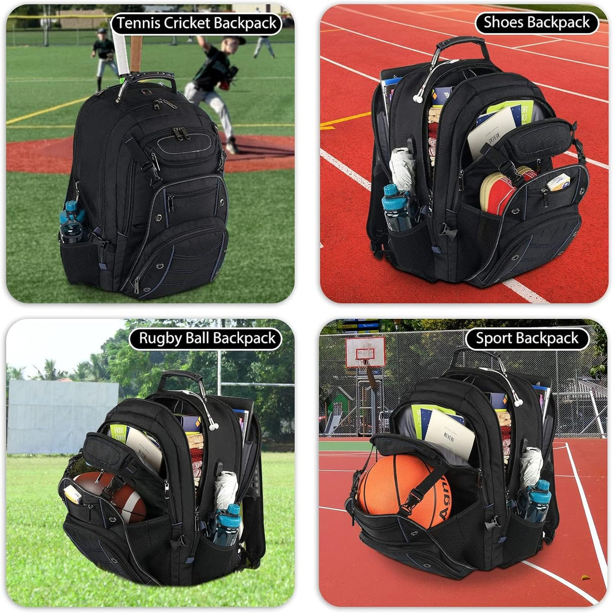 55L extra-grote reis laptop rugzak met USB opladen en RFID beveiliging