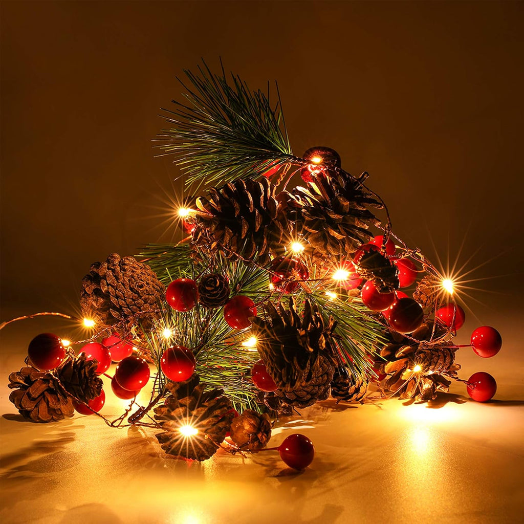 Kerstslinger met verlichting (2 m)
