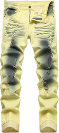 Heren slim-fit ripped jeans