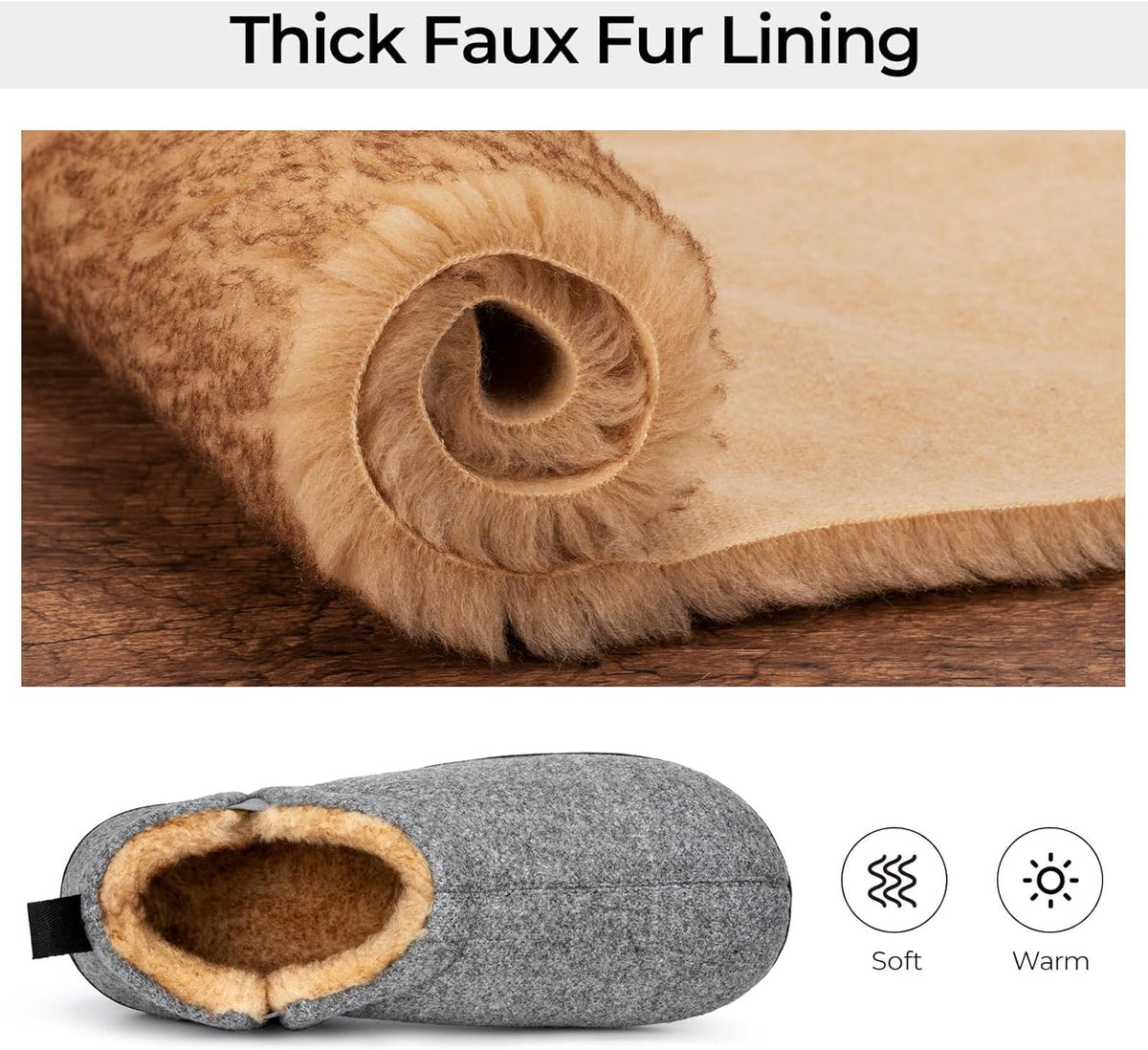 Warme winter pantoffels voor heren
